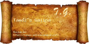 Tamás Galina névjegykártya