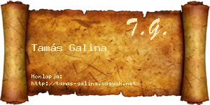 Tamás Galina névjegykártya