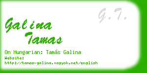 galina tamas business card