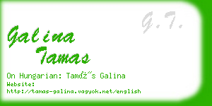 galina tamas business card